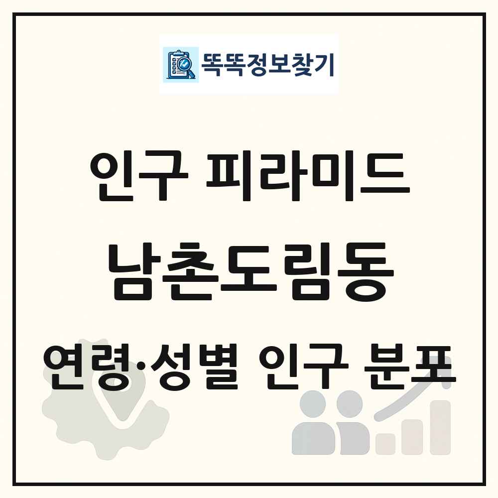 남촌도림동 인구 피라미드 링크 그림